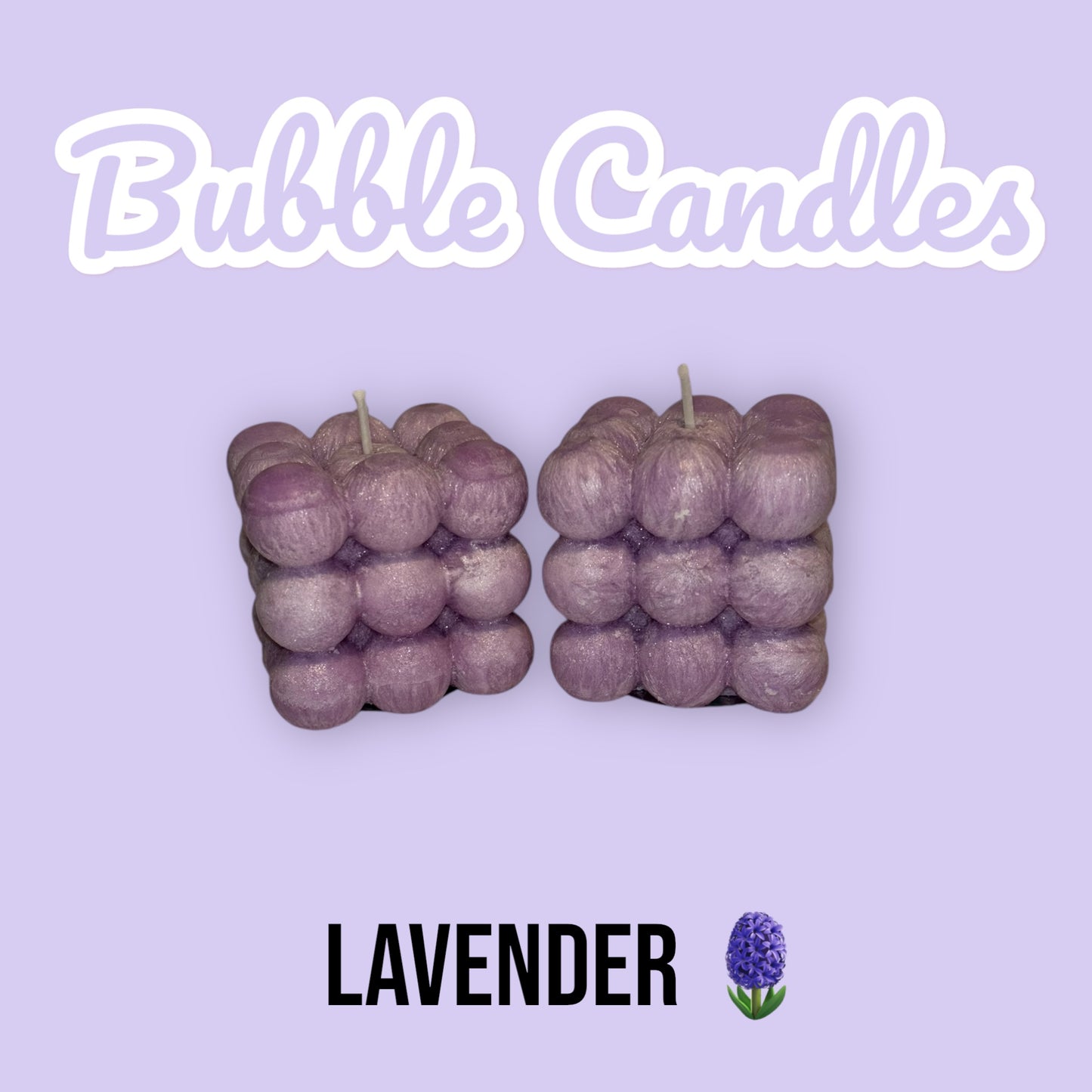 Bubble Candle ~ Purple ~ Lavender