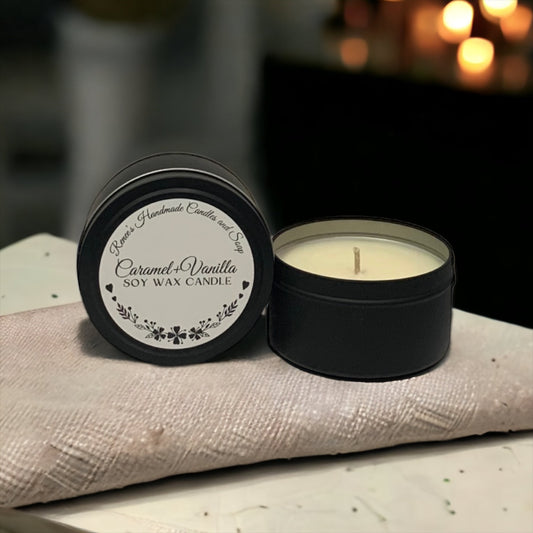 Scented Candle Tin - Black 250g